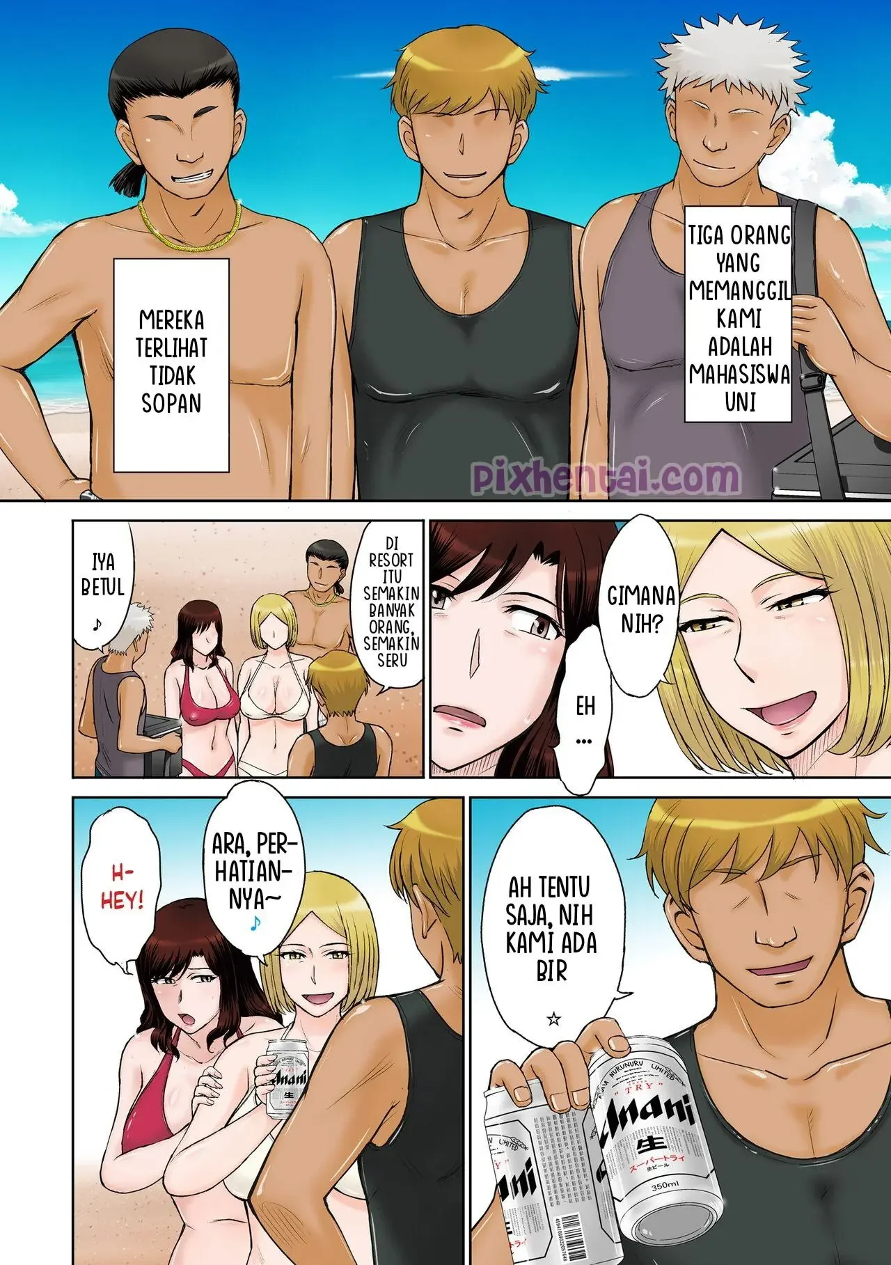 2 Tante Sexy di Gangbang saat Liburan ke Pantai - Halaman 4