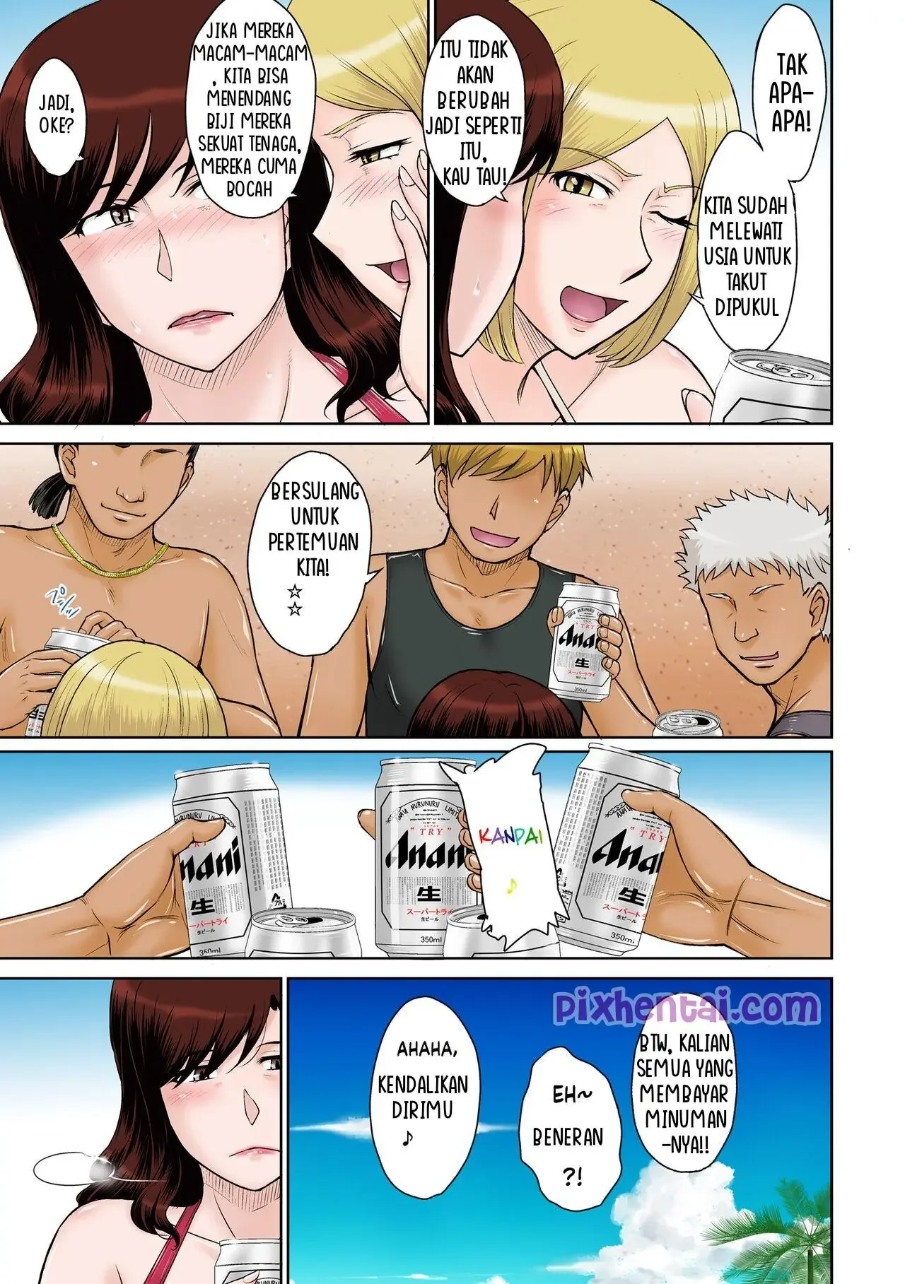 2 Tante Sexy di Gangbang saat Liburan ke Pantai - Halaman 5