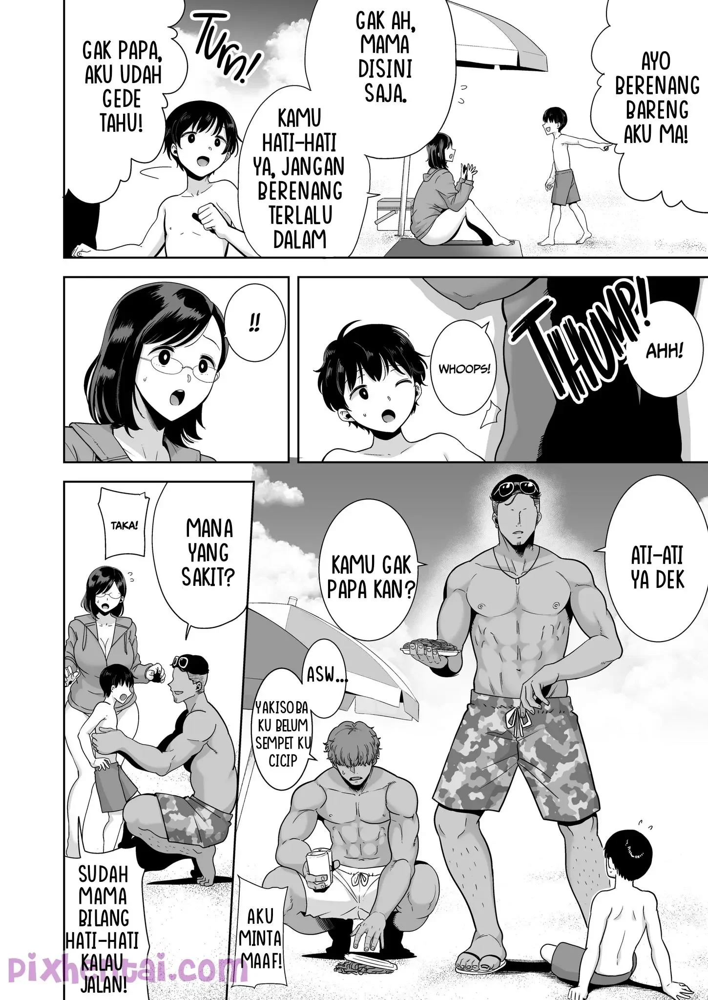 A Midsummer NTR Dream : Mama Muda, Pantai, Pria Kulbet dan Sperma - Halaman 4