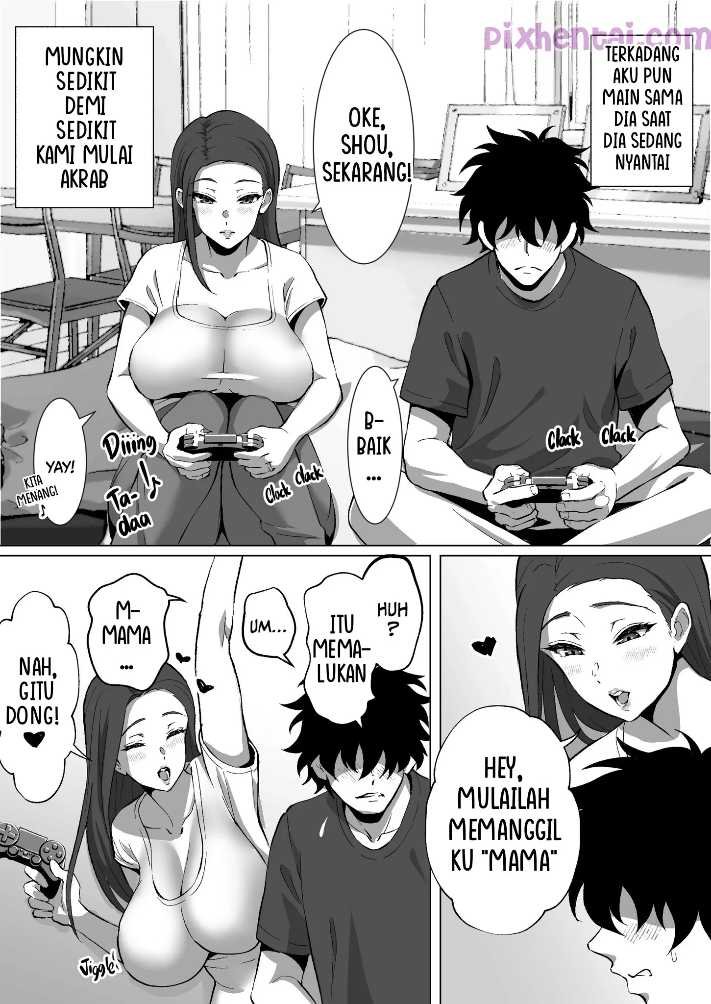 Bakunyuu Mama wa Zetsurin Gimusuko wo Benkyou ni Shuuchuu Suru tame Karada de Sukiri Saseru - Halaman 10