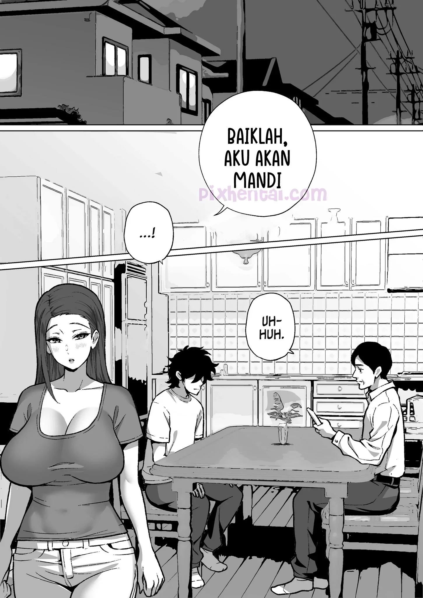 Bakunyuu Mama wa Zetsurin Gimusuko wo Benkyou ni Shuuchuu Suru tame Karada de Sukiri Saseru - Halaman 2