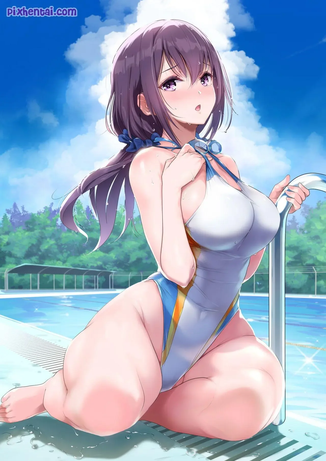 Birahi Pelatih Melihat Murid Berbaju Renang Ketat - Halaman 1