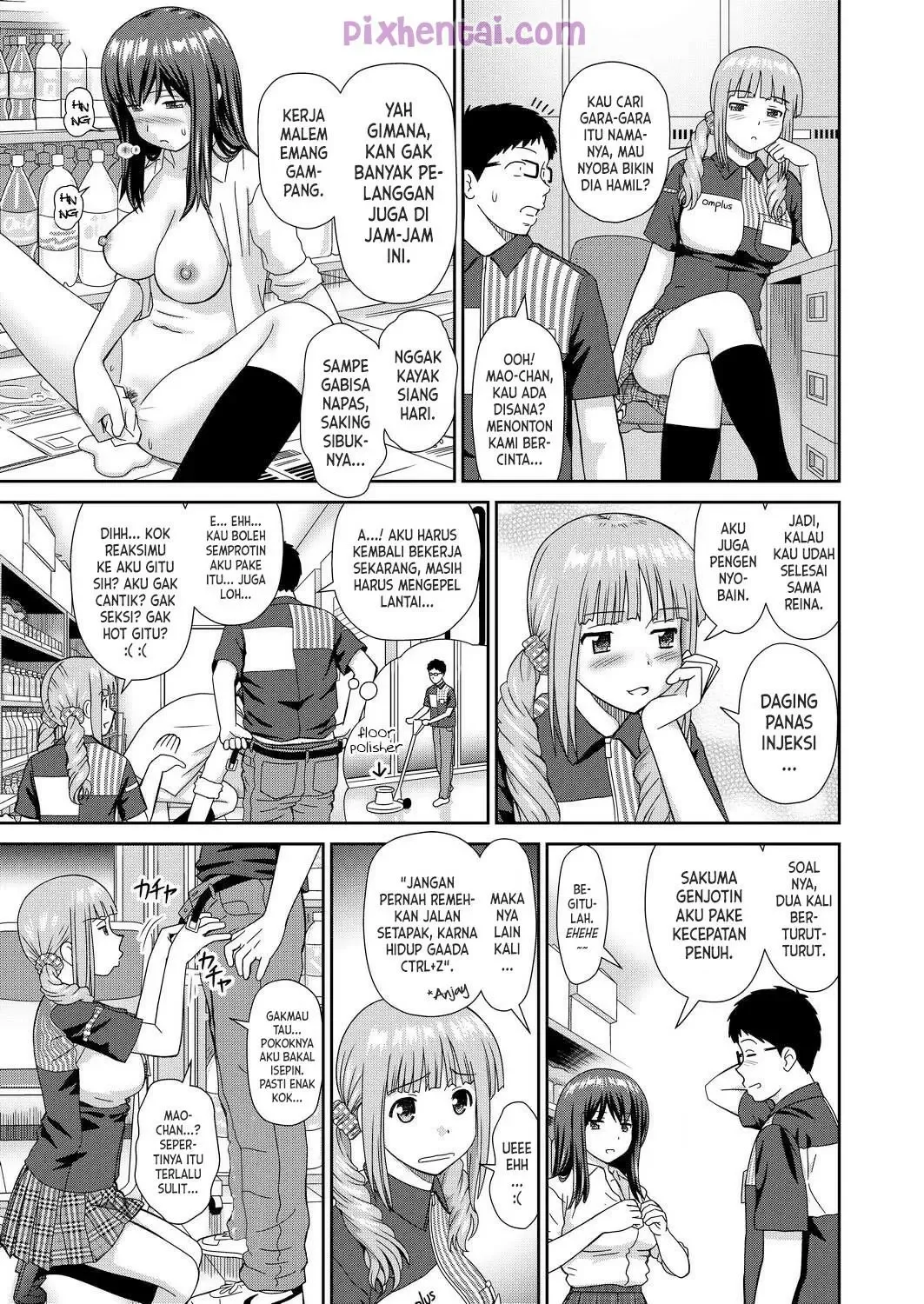 Convenience Store Triple Sandwich : Kerja Shift Malam ditemani 2 Gadis SMA - Halaman 23
