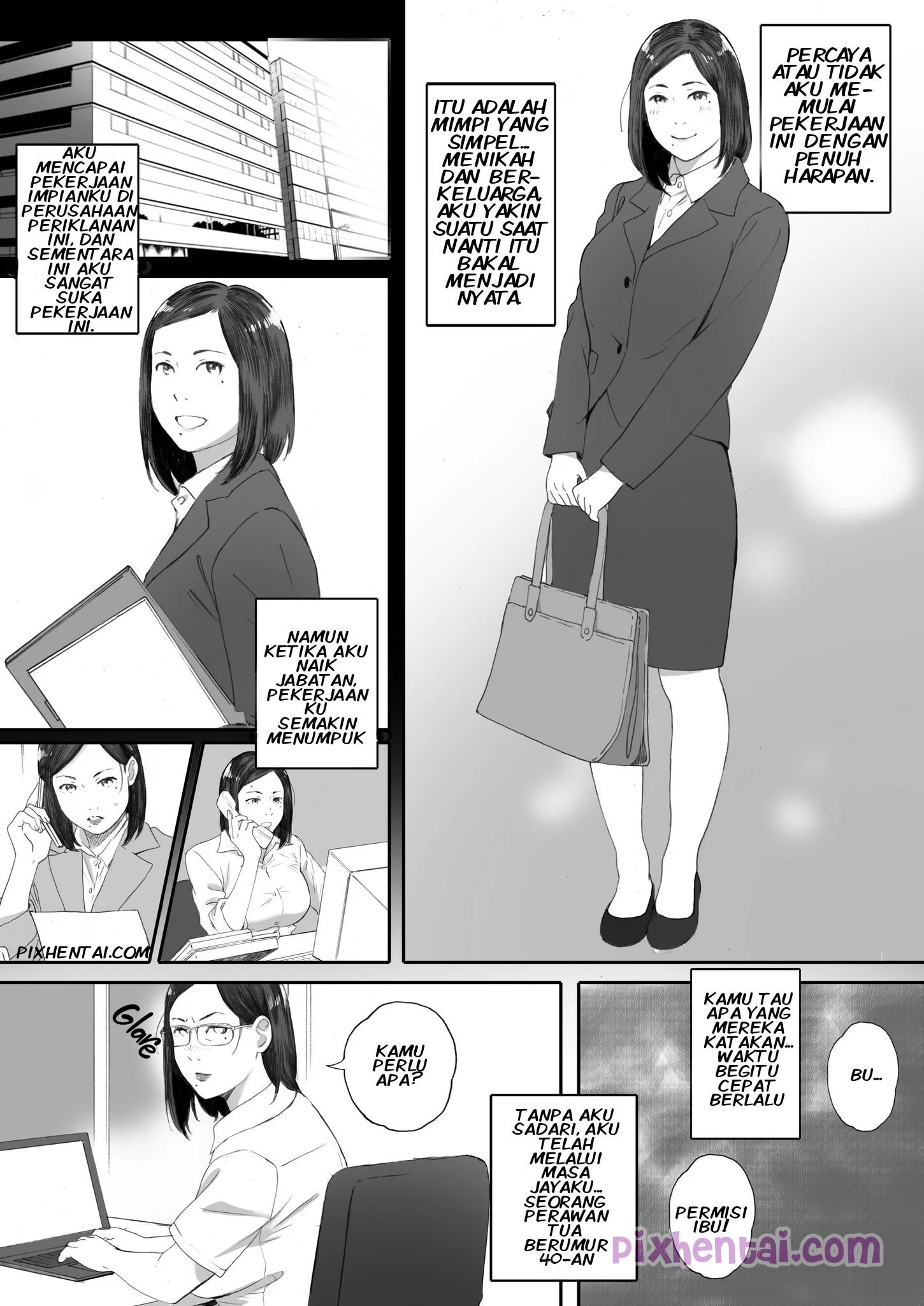 Middle-Aged Miss Hanada’s Defloration - Halaman 1