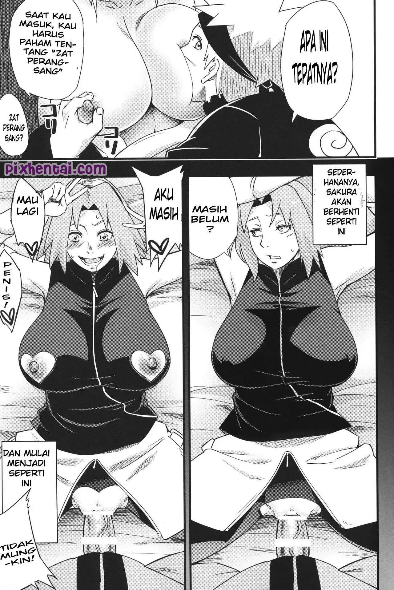 Naruto Ngentot Sakura, Tsunade dan Shuzune dengan Zat Perangsang - Halaman 9