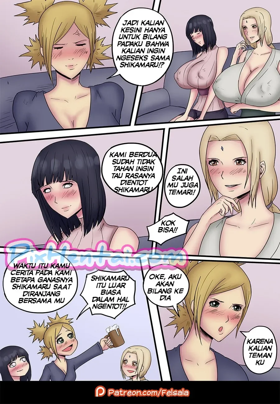 NARUTO ~ Shikamaru Ngentot Hinata, Tsunade dan Temari Pakai Jurus Pengikat Bayangan - Halaman 2