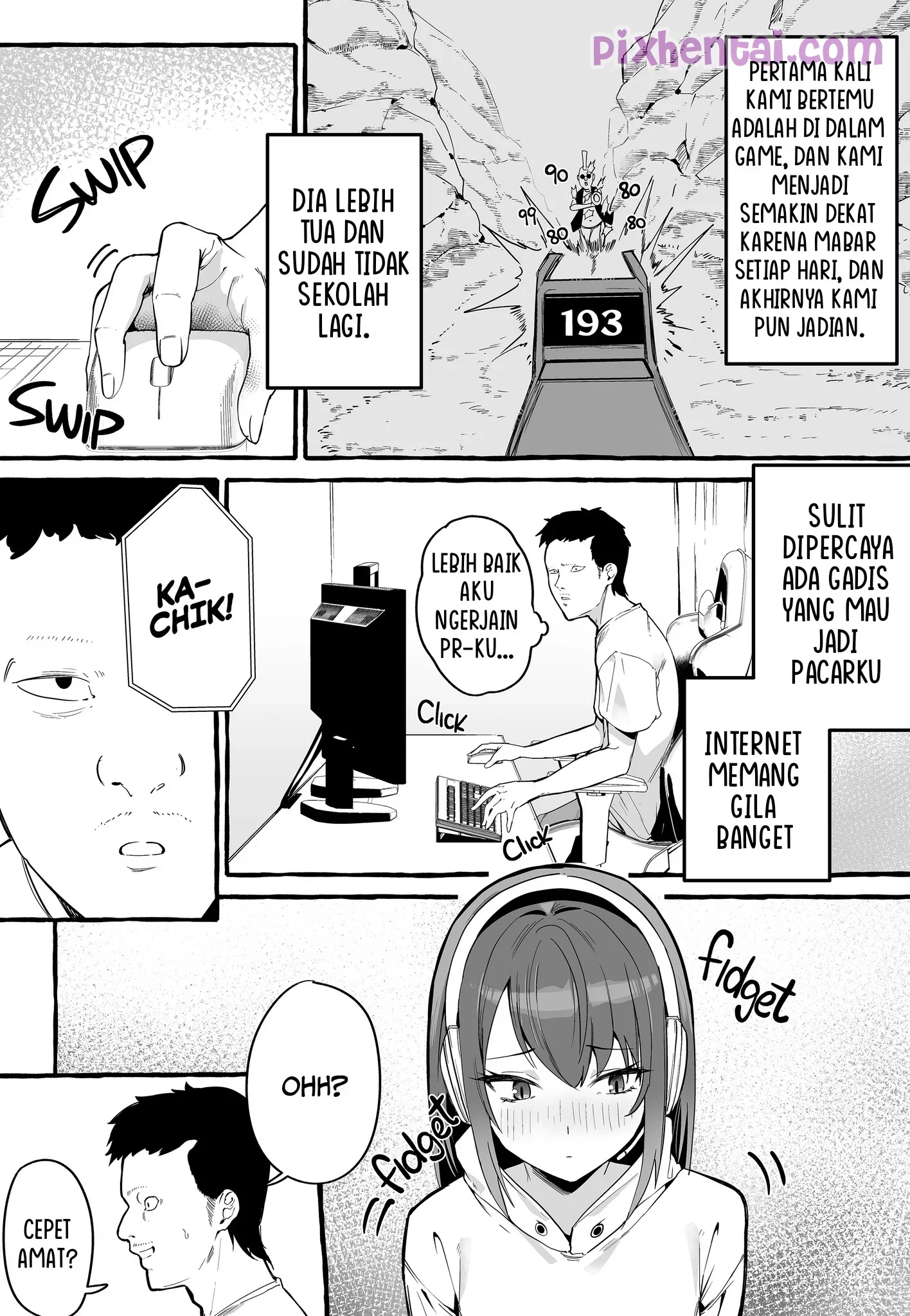 Net de Deatta Kyonyu Kanojo to Attara Shiboritoraremakutta Hanashi - Halaman 3