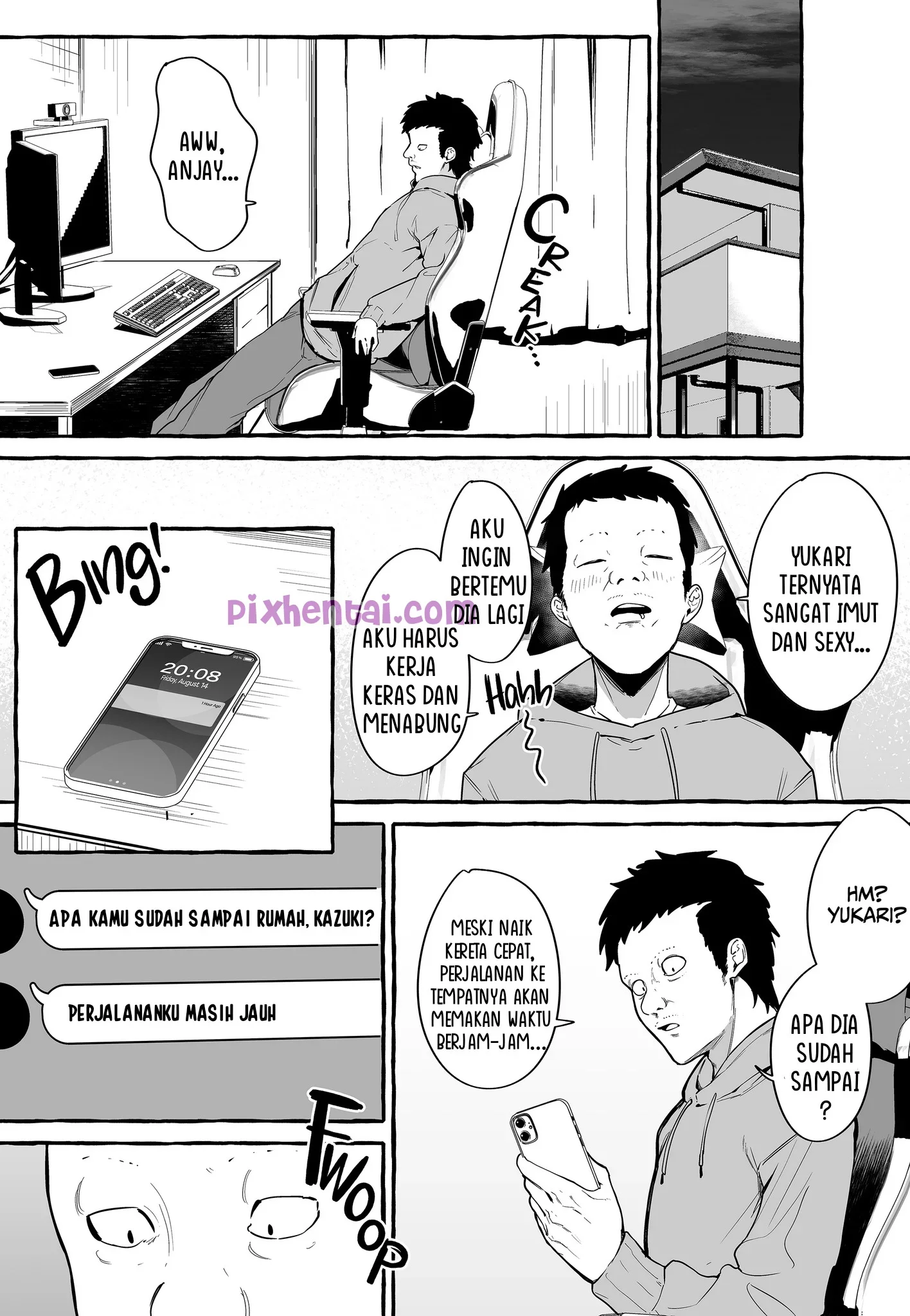 Net de Deatta Kyonyu Kanojo to Attara Shiboritoraremakutta Hanashi - Halaman 55