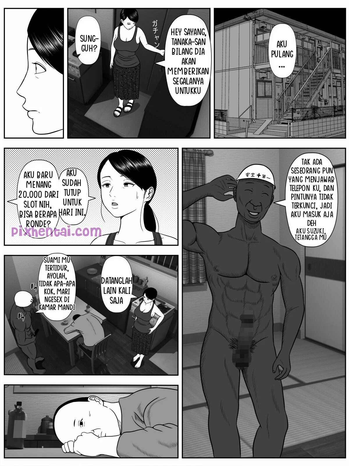 Netorase Apart : Demi Uang Kujajakan Istri Cantikku ke Tetangga - Halaman 12