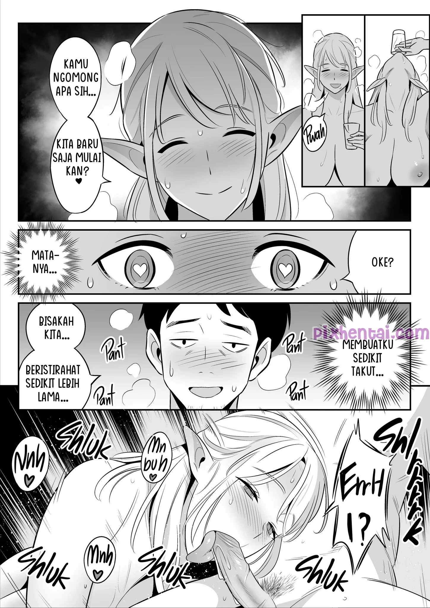 Oba Wa Elf Un Juunen Gobusata Houman Body No Bouhatsu - Halaman 45