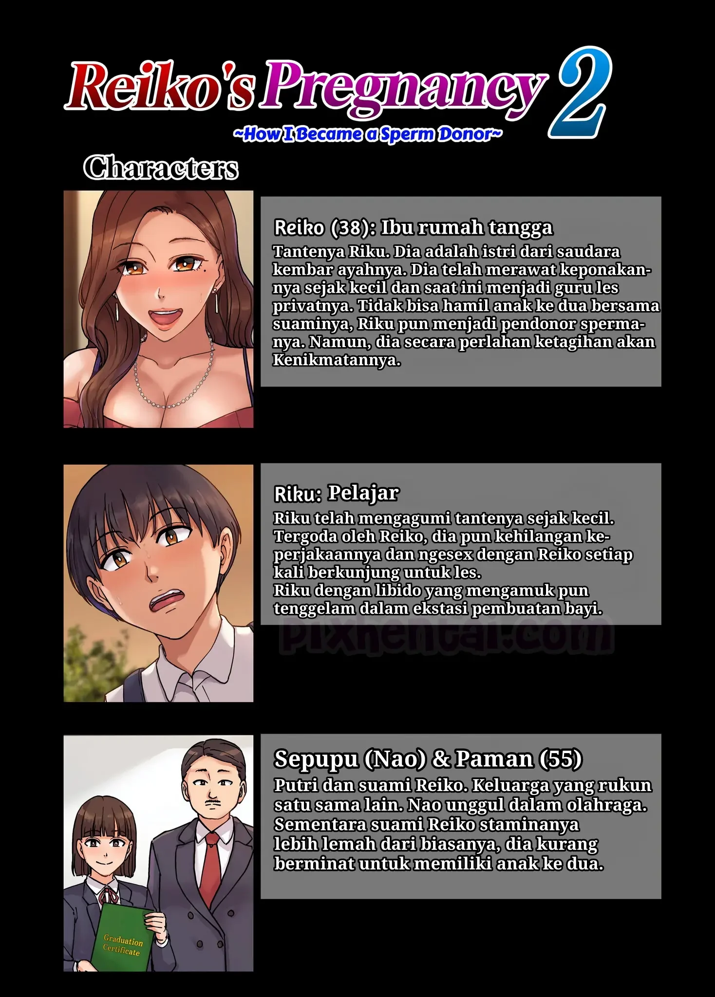 Reiko’s Pregnancy 2 : Mendonorkan Sperma kepada Tante Semok yang Ingin Hamil - Halaman 1