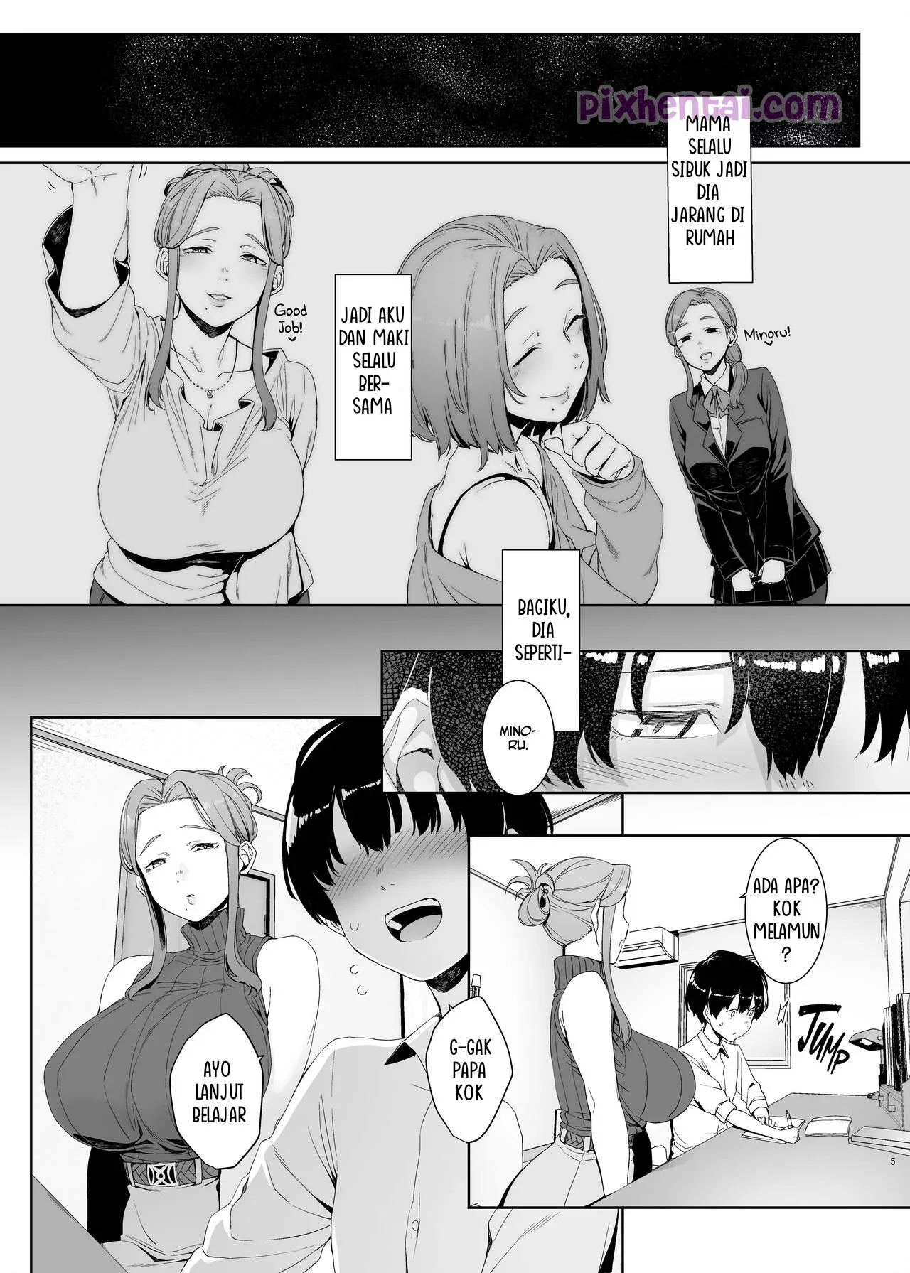 Rinraku no Susume : Giat Belajar karena Pengajar Oppainya Besar - Halaman 5