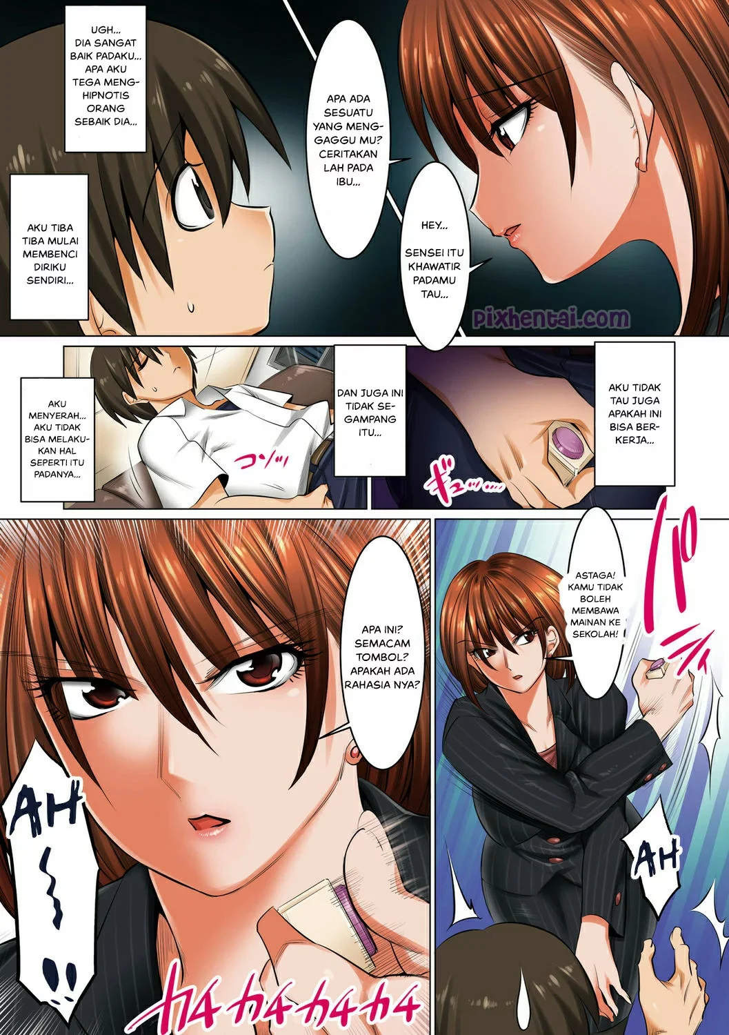 Runaway Maternal Instincts Switch : Menghipnotis Bu Guru Payudara Besar - Halaman 5