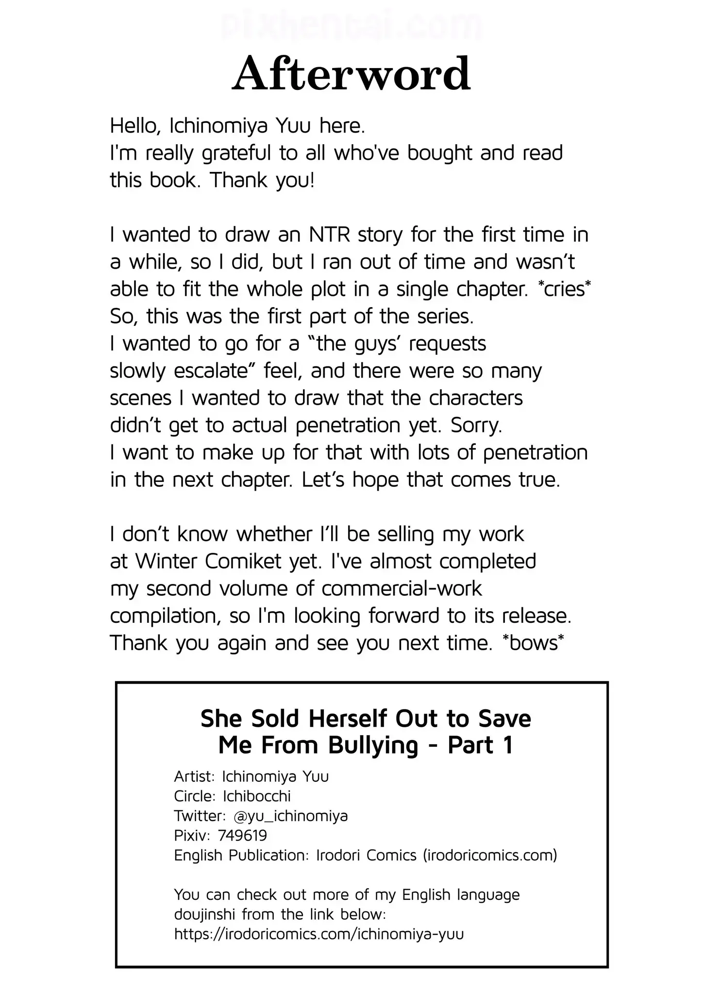 She Let Herself Be Tainted to Keep Me Clean – Part 1 - Halaman 36