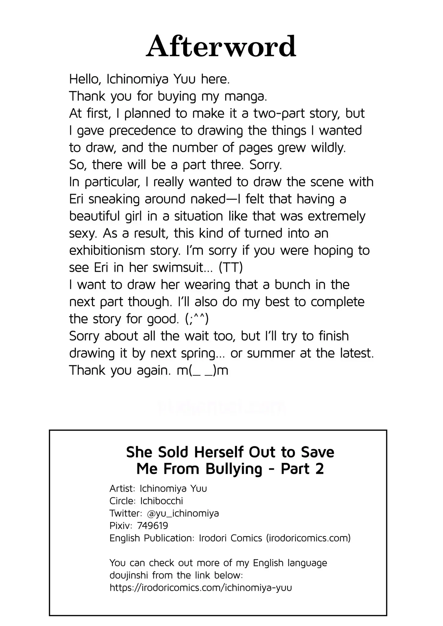 She Let Herself Be Tainted to Keep Me Clean – Part 2 - Halaman 52