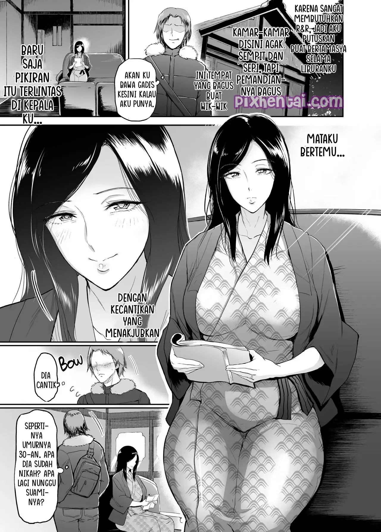 Wanita Bersuami Penuh Gairah di Pemandian Air Panas - Halaman 1